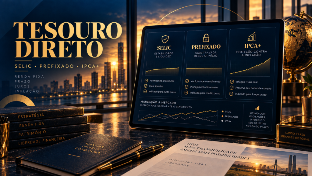Tesouro Selic, Prefixado e IPCA+ no Tesouro Direto